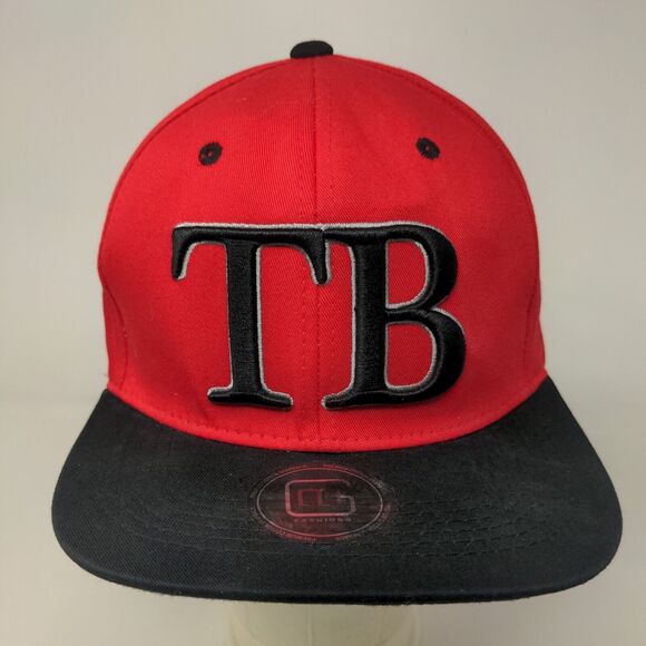 MG Fashions Men's Snapback Hat Red Black Embroidered Tampa Bay Logo - Picture 2 of 7